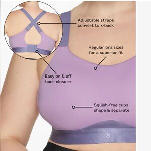 Kinetic Adjustable Sports Bra Lilac Blush 40E